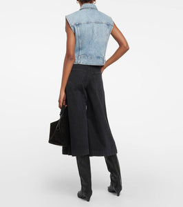 Khaite Lizzo cropped denim vest