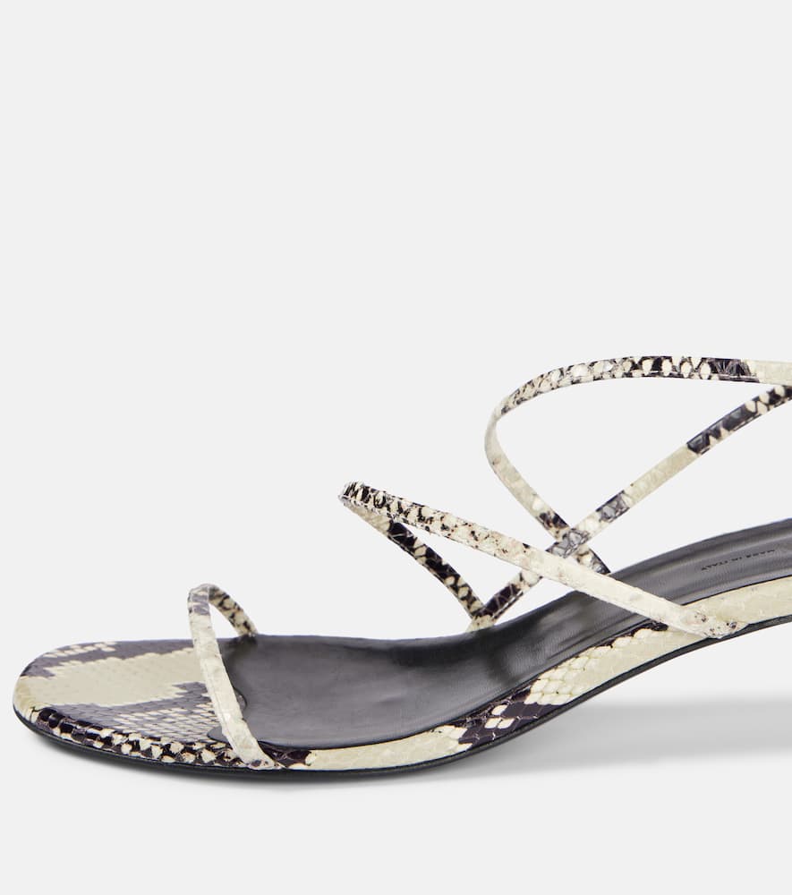 Khaite Loop 35 snake-effect leather sandals