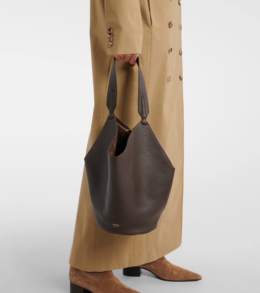 Khaite Lotus Small leather tote bag
