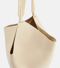 Khaite Lotus Small leather tote bag