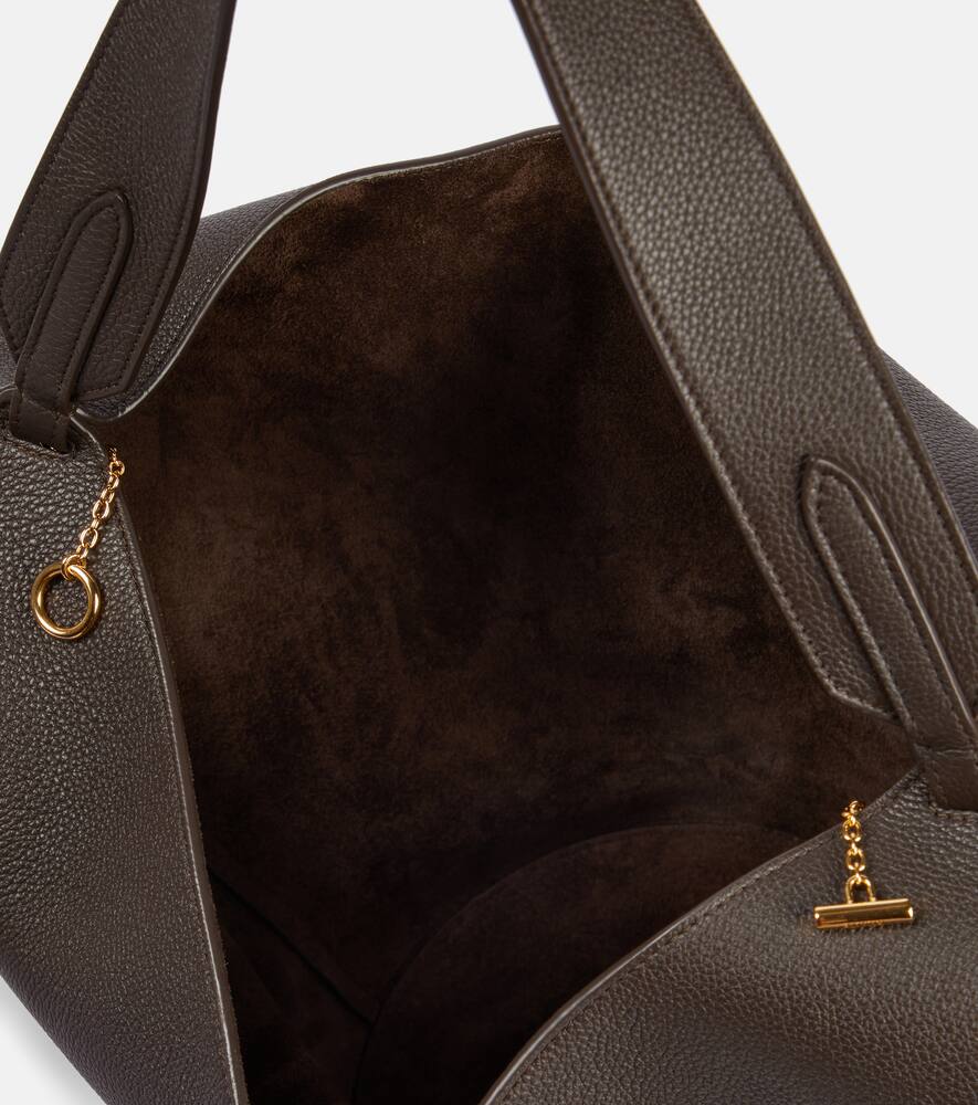 Khaite Lotus Small leather tote bag