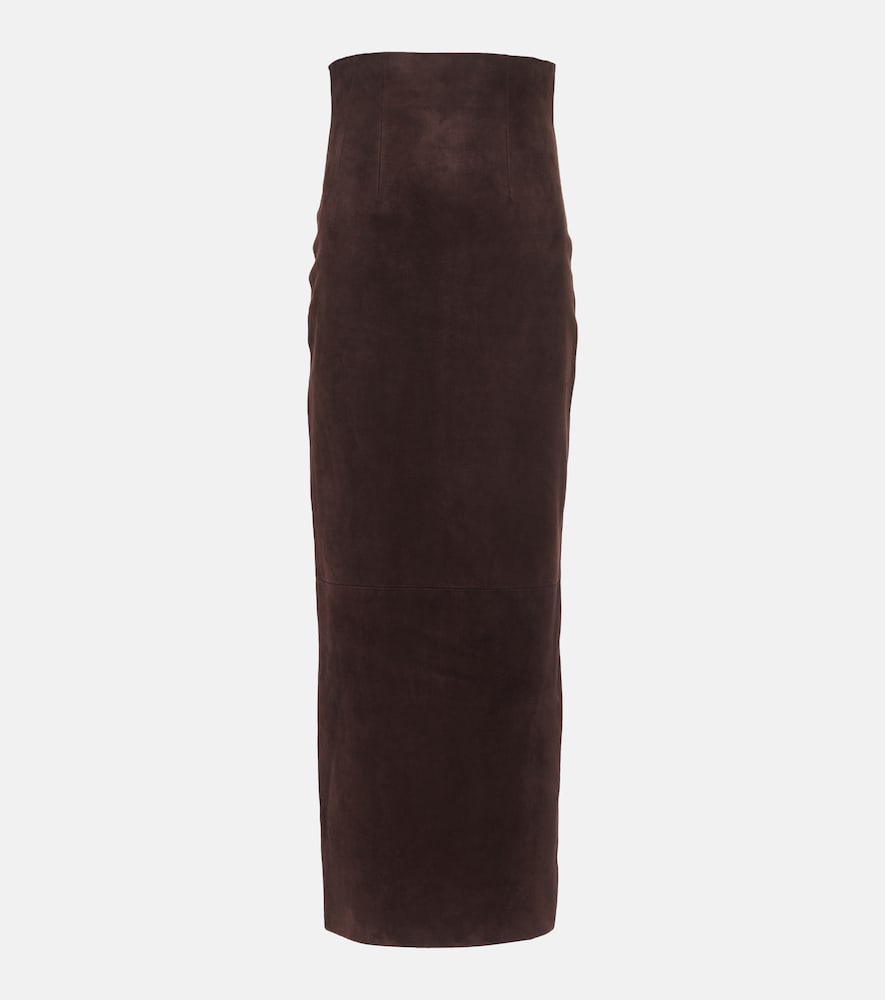Khaite Loxley suede pencil skirt - Khaite Loxley 绒面革铅笔裙