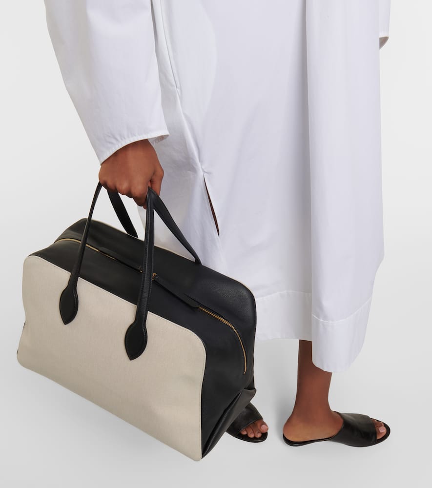 Khaite Maeve Large canvas and leather duffel bag