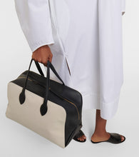 Khaite Maeve Large canvas and leather duffel bag