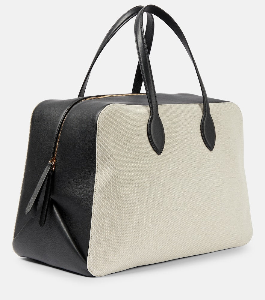 Khaite Maeve Large canvas and leather duffel bag