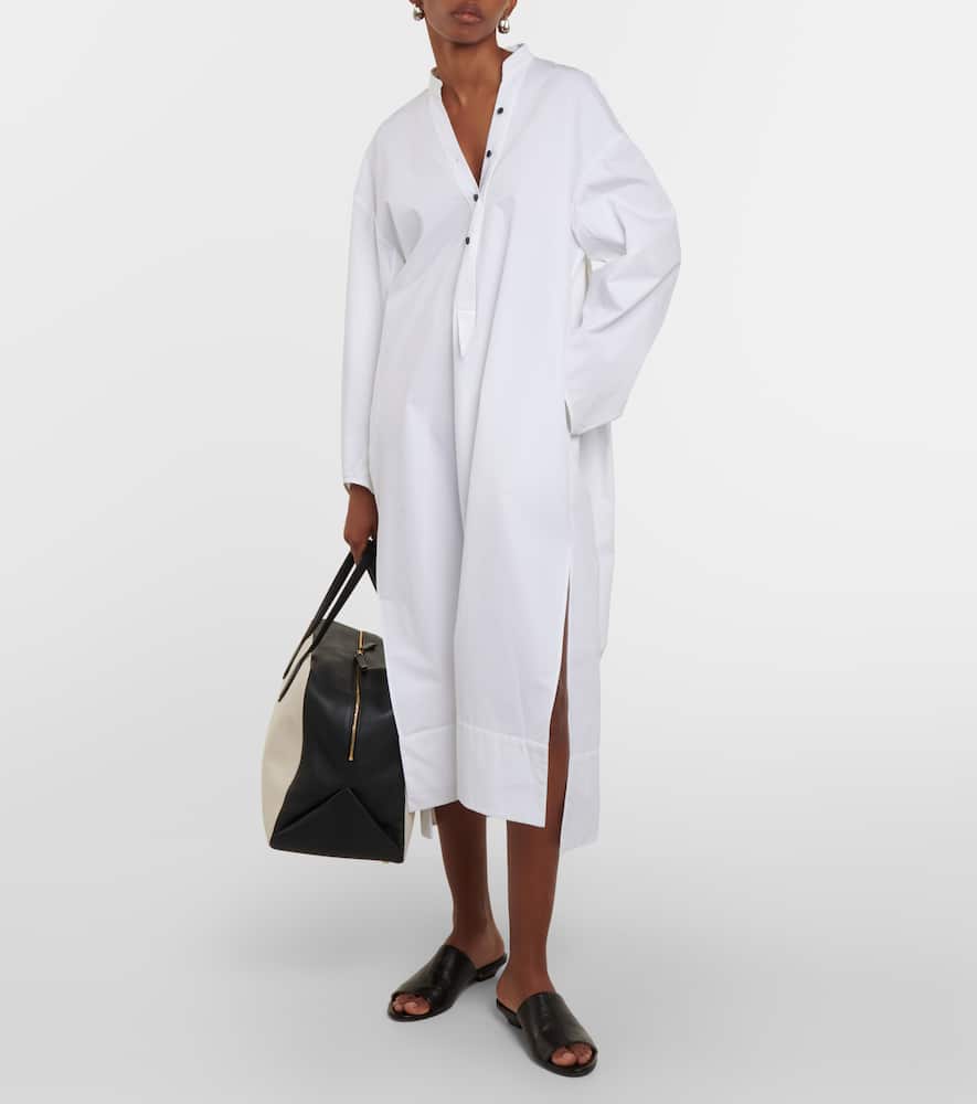 Khaite Maeve Large canvas and leather duffel bag