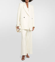 Khaite Malek striped cotton tuxedo jacket