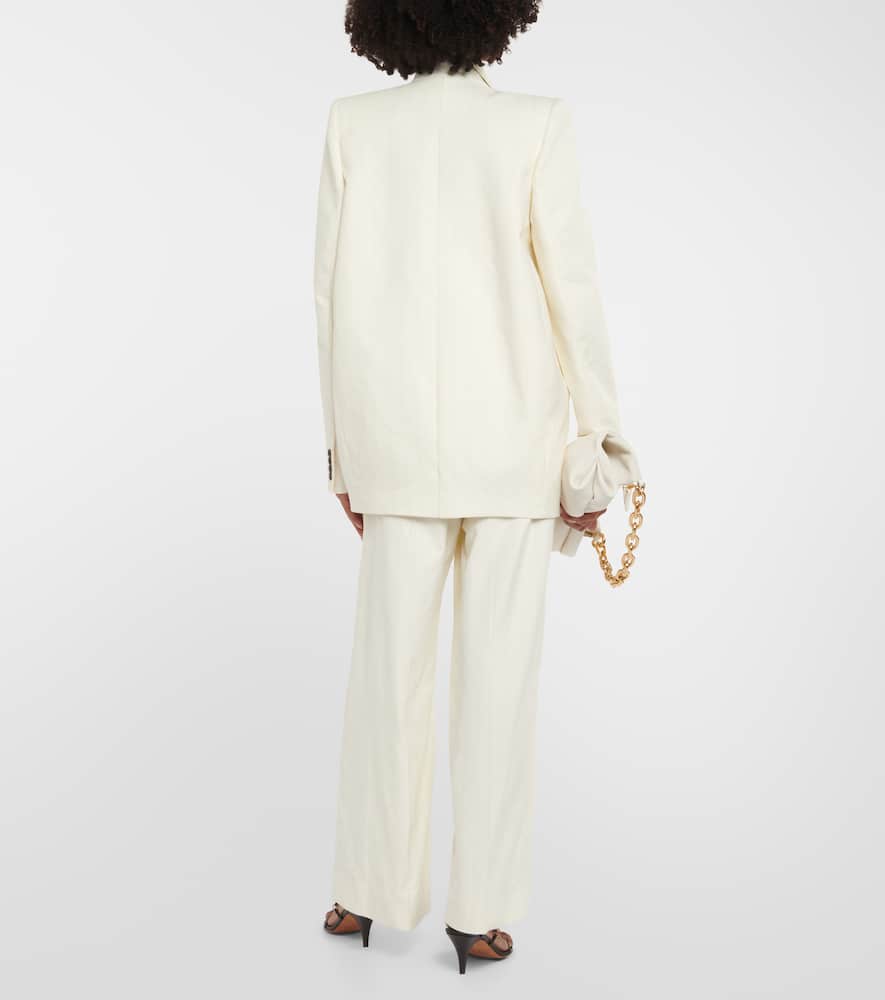 Khaite Malek striped cotton tuxedo jacket