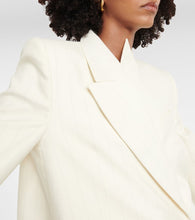 Khaite Malek striped cotton tuxedo jacket