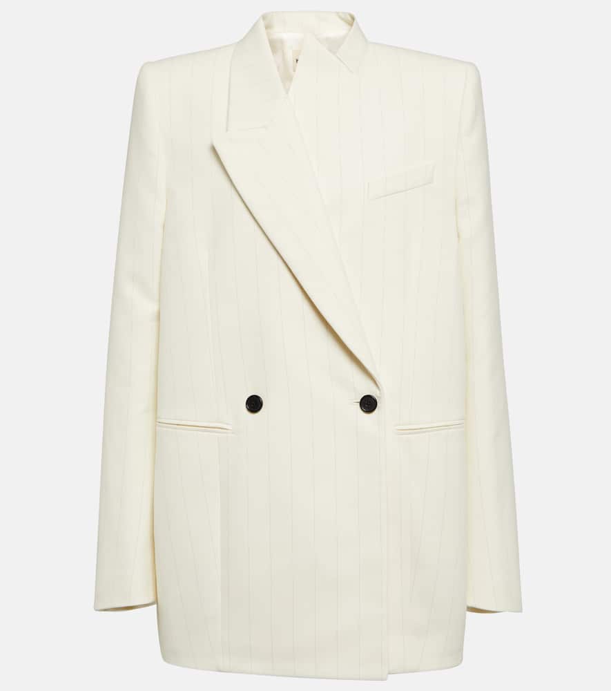 Khaite Malek striped cotton tuxedo jacket