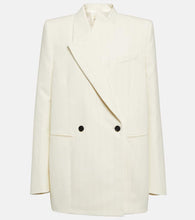 Khaite Malek striped cotton tuxedo jacket
