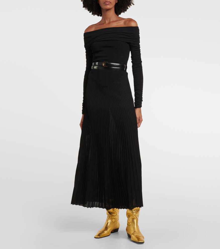 Khaite Marfa metallic leather knee-high boots