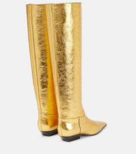 Khaite Marfa metallic leather knee-high boots