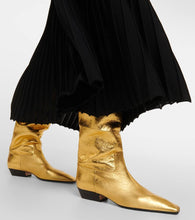 Khaite Marfa metallic leather knee-high boots