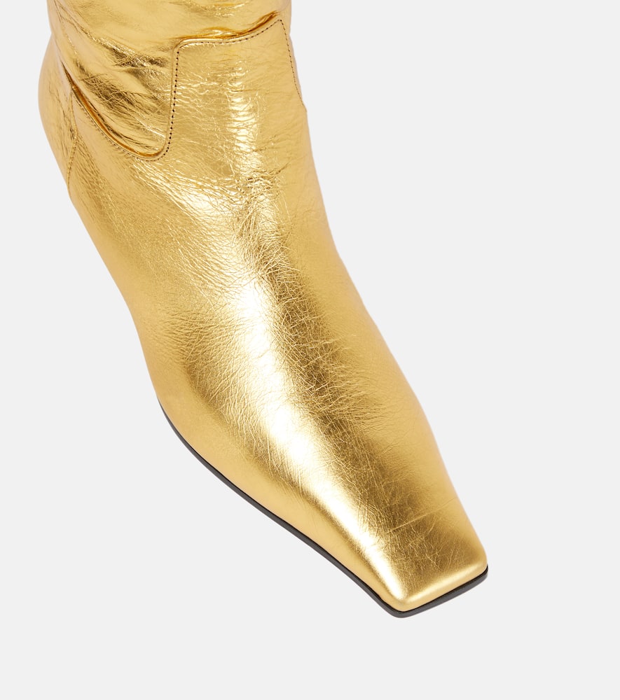 Khaite Marfa metallic leather knee-high boots