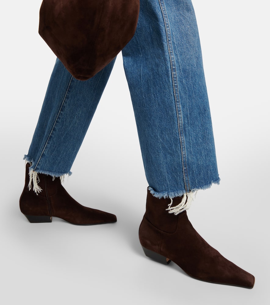 Khaite Marfa suede Chelsea boots