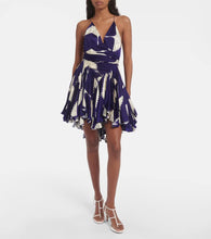 Khaite Margot printed satin minidress