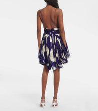 Khaite Margot printed satin minidress