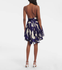 Khaite Margot printed satin minidress