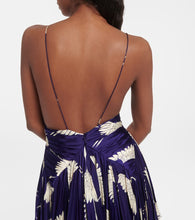 Khaite Margot printed satin minidress