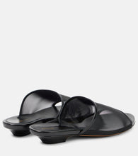 Khaite Marion leather-trimmed mesh mules