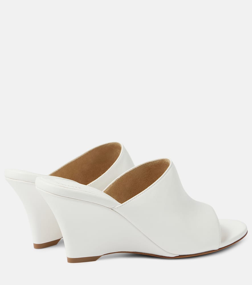 Khaite Marion leather wedge mules