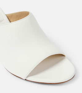 Khaite Marion leather wedge mules