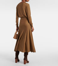 Khaite Mayu knitted wool midi skirt