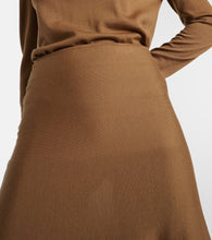 Khaite Mayu knitted wool midi skirt