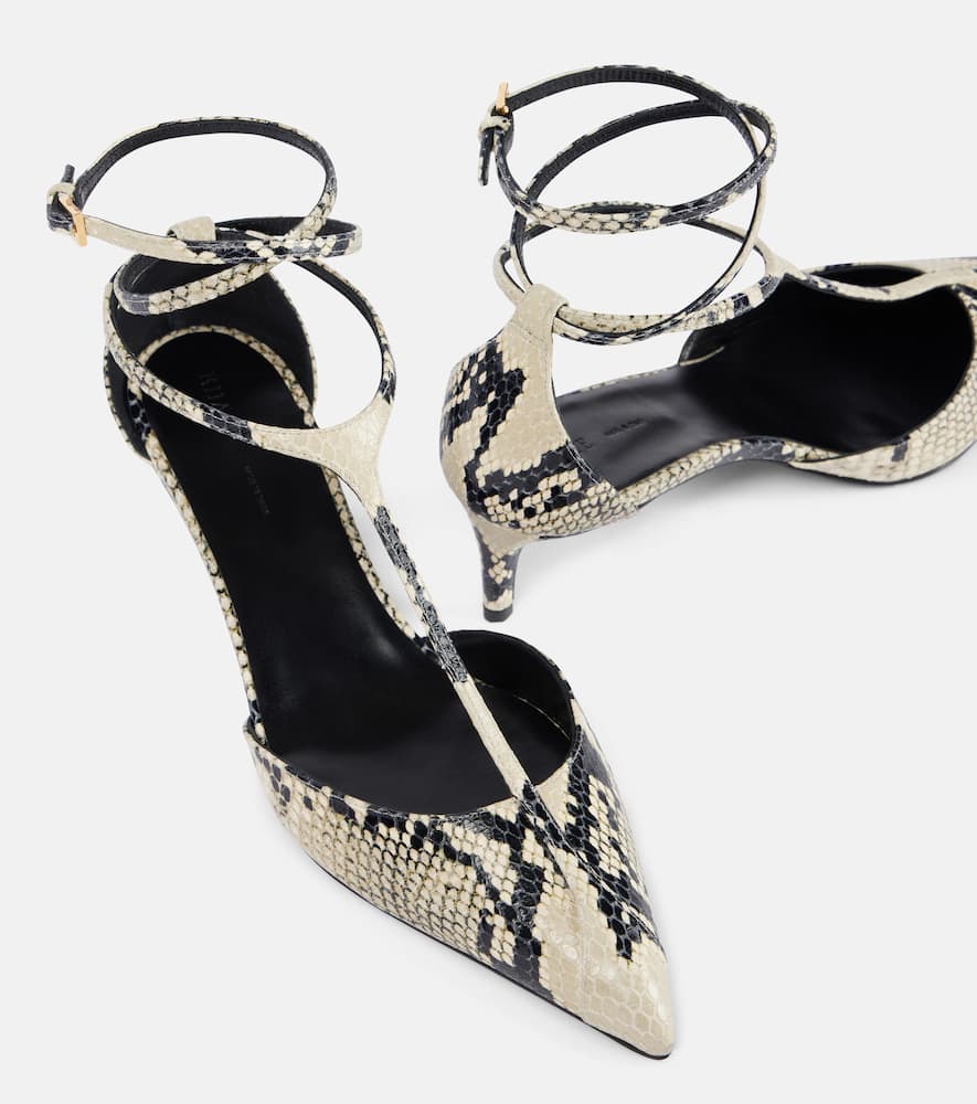 Khaite Mia 45 snake-effect leather pumps