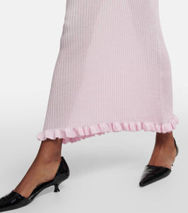 Khaite Nolita ribbed-knit slip dress