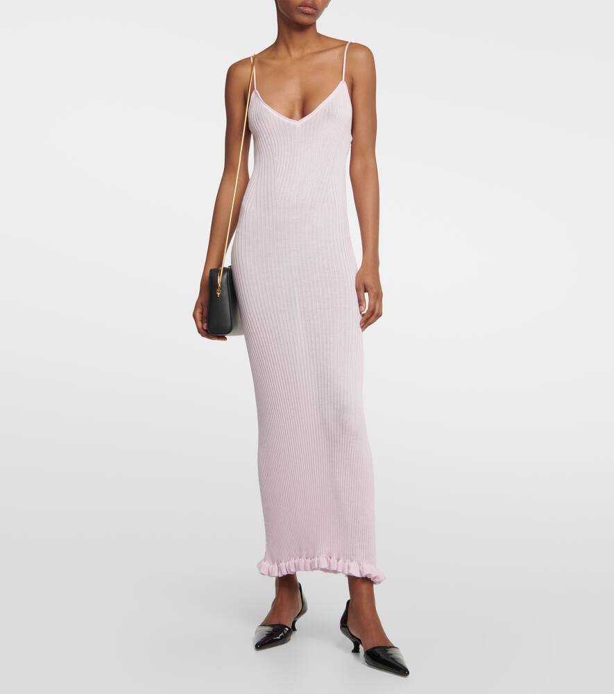 Khaite Nolita ribbed-knit slip dress