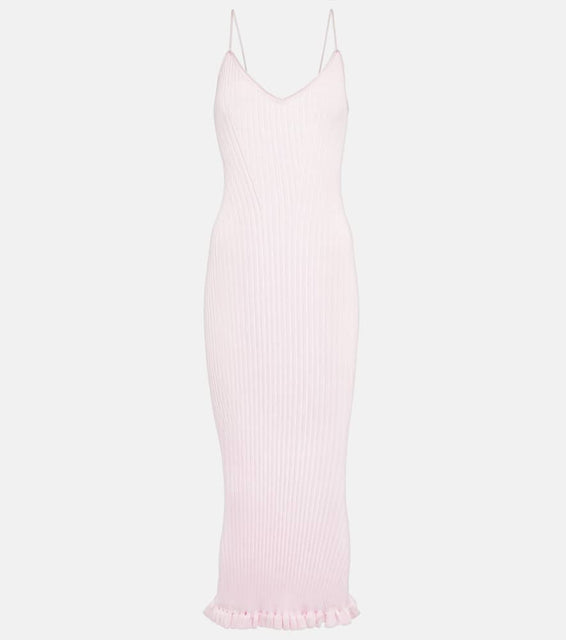 Khaite Nolita ribbed-knit slip dress