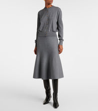 Khaite Odil knitted wool-blend midi skirt