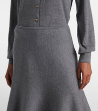 Khaite Odil knitted wool-blend midi skirt