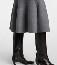 Khaite Odil knitted wool-blend midi skirt