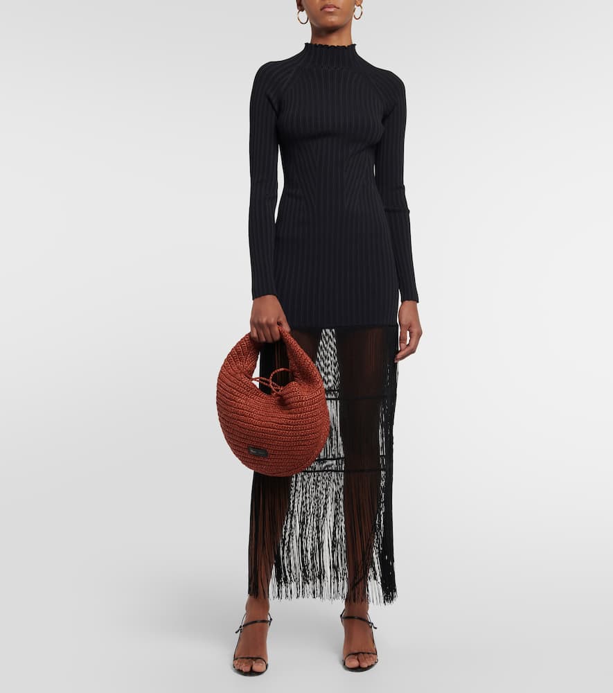 Khaite Olivia Medium raffia shoulder bag