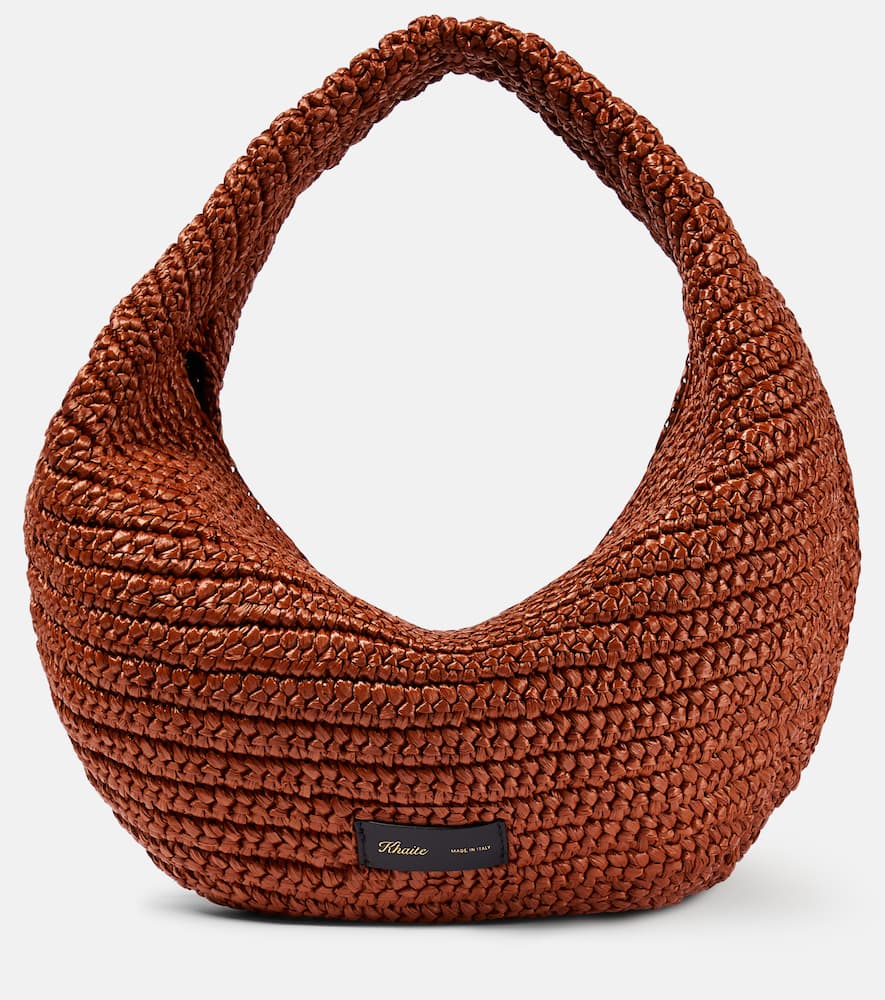 Khaite Olivia Medium raffia shoulder bag. Shop Khaite Shoulder Bags for women now.