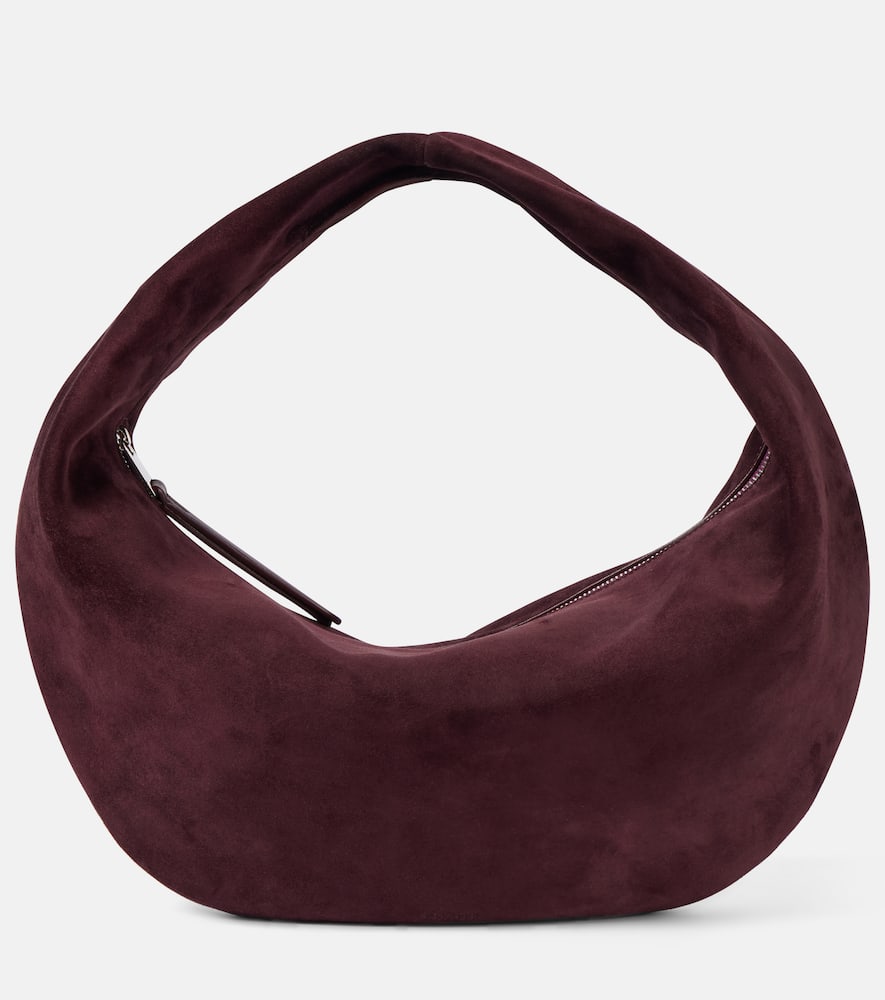 Khaite Olivia suede shoulder bag. Shop Khaite Shoulder Bags for women now.
