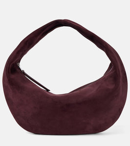 Khaite Olivia suede shoulder bag. Shop Khaite Shoulder Bags for women now.