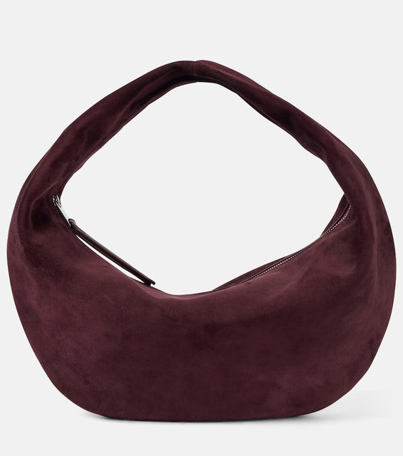 Khaite Olivia suede shoulder bag. Shop Khaite Shoulder Bags for women now.