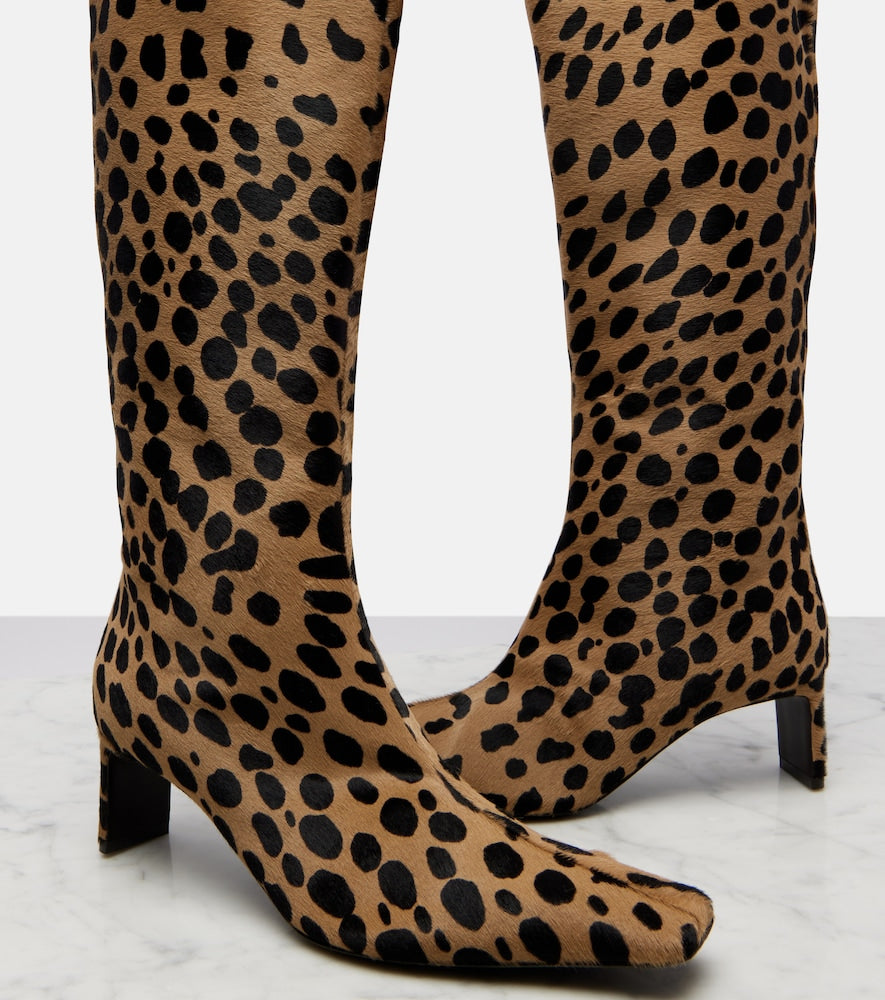 Khaite Ona 55 calf hair knee-high boots