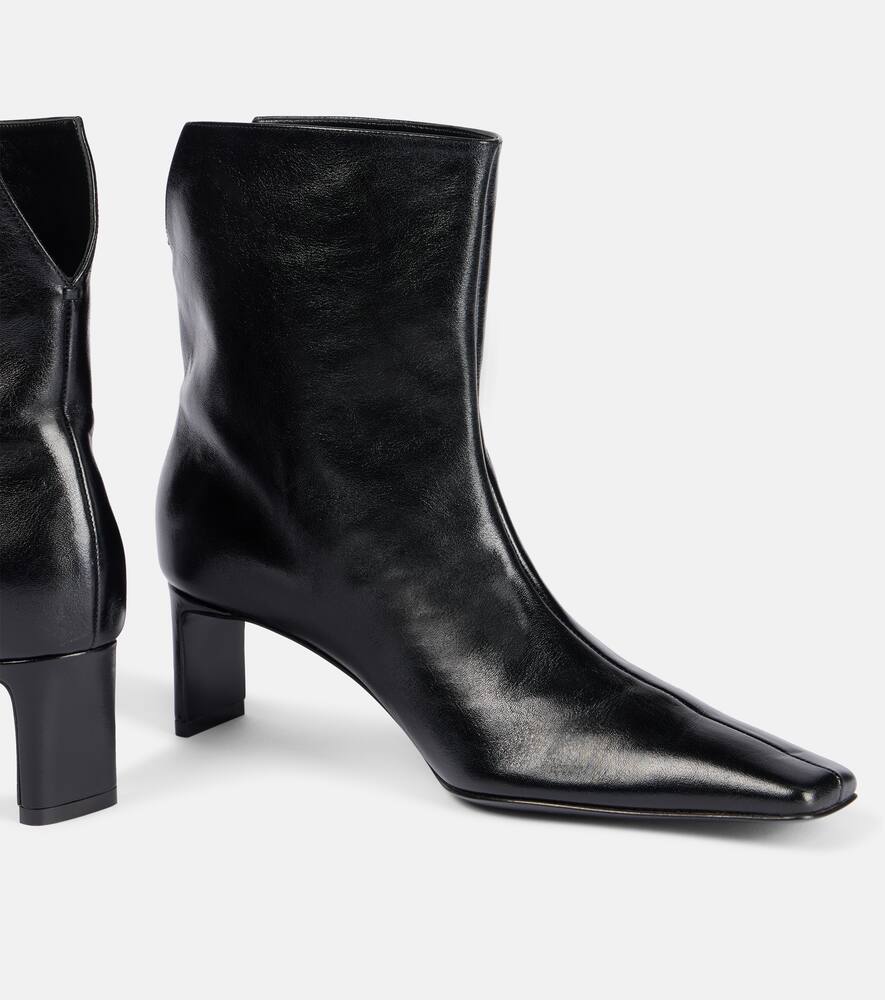 Khaite Ona 55 leather ankle boots