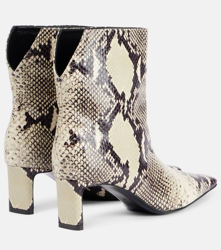 Khaite Ona 55 snake-effect leather ankle boots