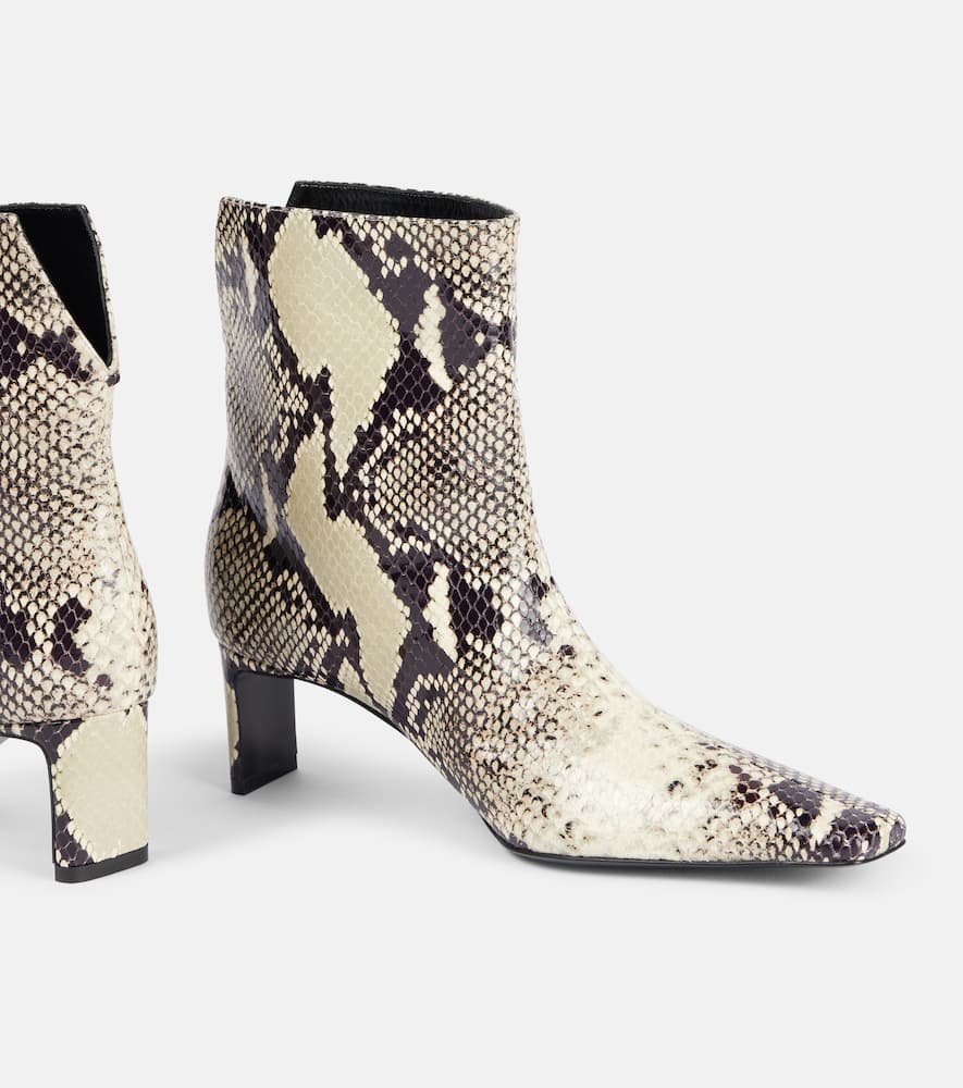 Khaite Ona 55 snake-effect leather ankle boots