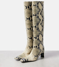 Khaite Ona 55 snake-effect leather knee-high boots