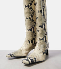 Khaite Ona 55 snake-effect leather knee-high boots
