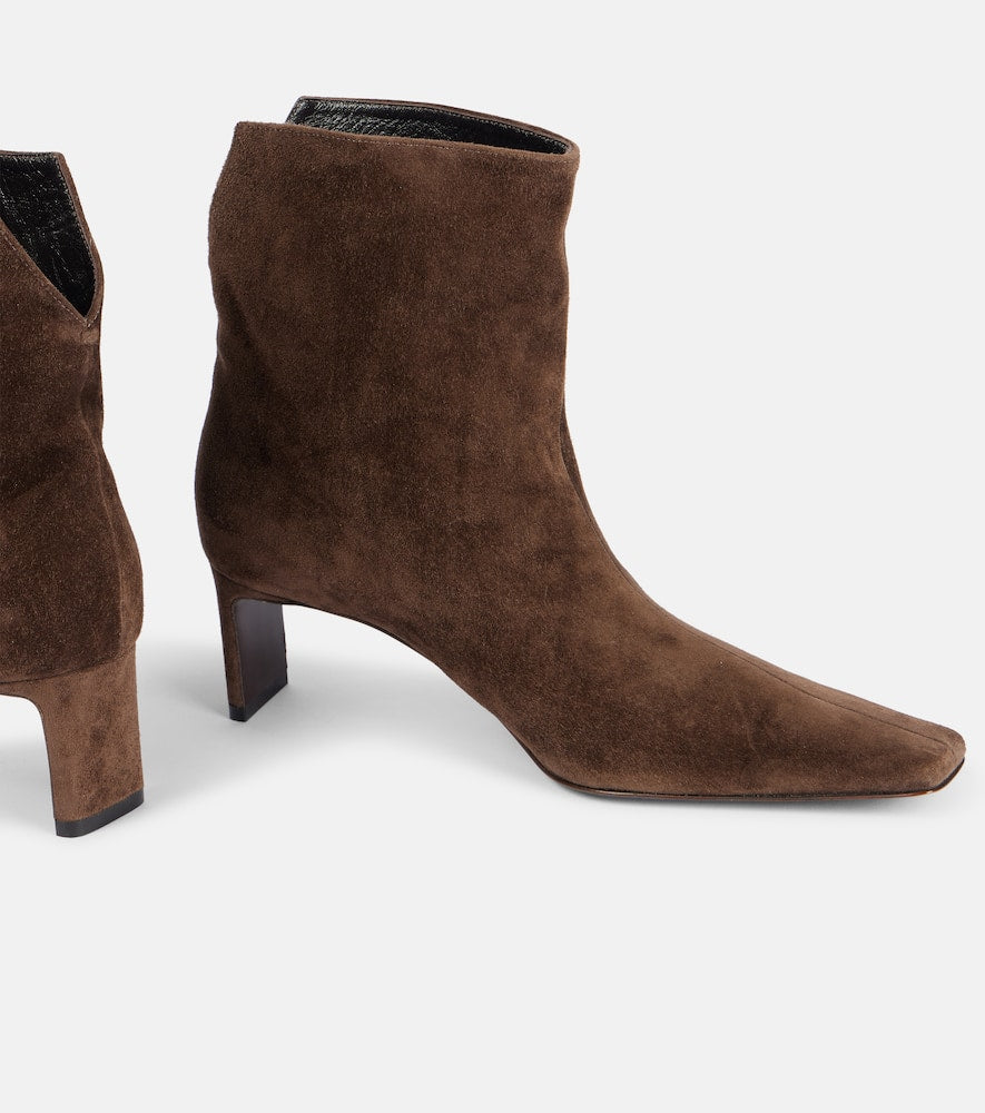 Khaite Ona 55 suede ankle boots