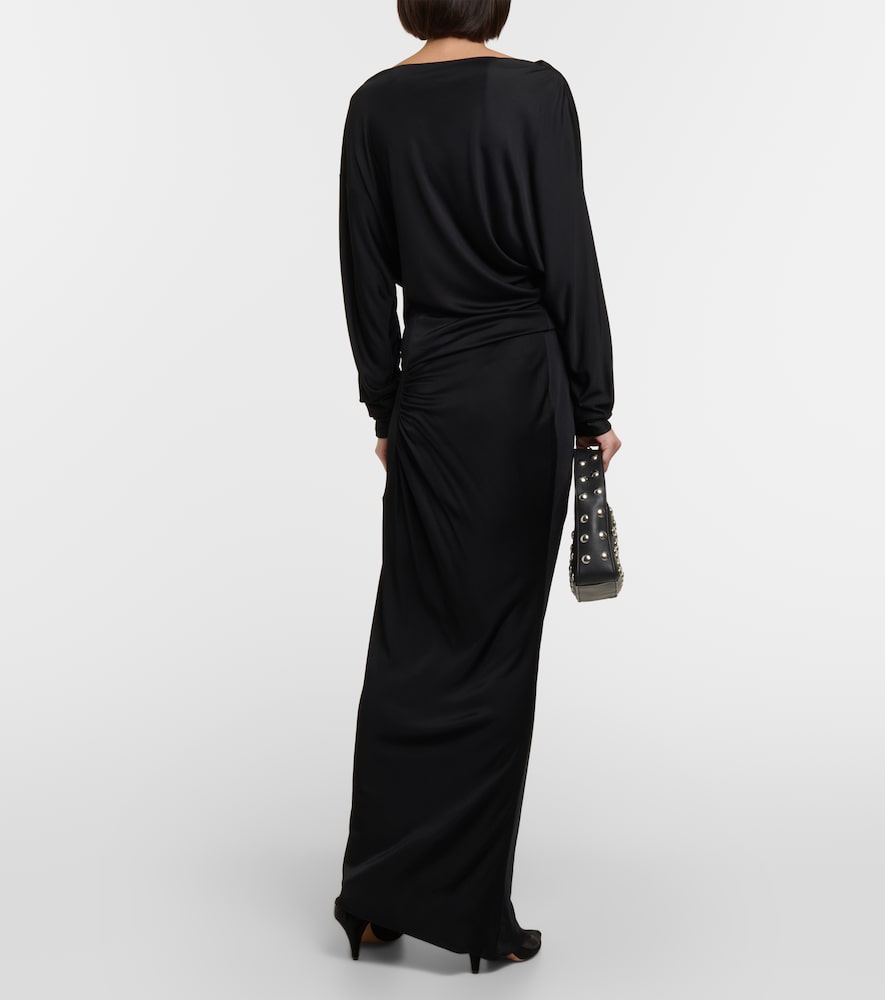 Khaite Oron ruched jersey maxi dress