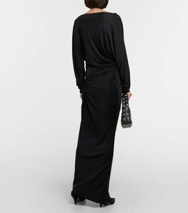 Khaite Oron ruched jersey maxi dress